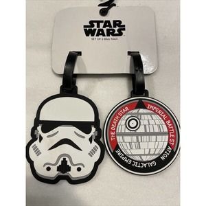 New DIsney STAR WARS Storm Trooper Set of 2 Luggage Travel Bag Suitcase Tags